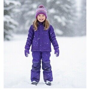 Columbia Bugaboo Ski Snowboard Snow Pants Girl's Purple Omni Tech 10/12 Outgrown